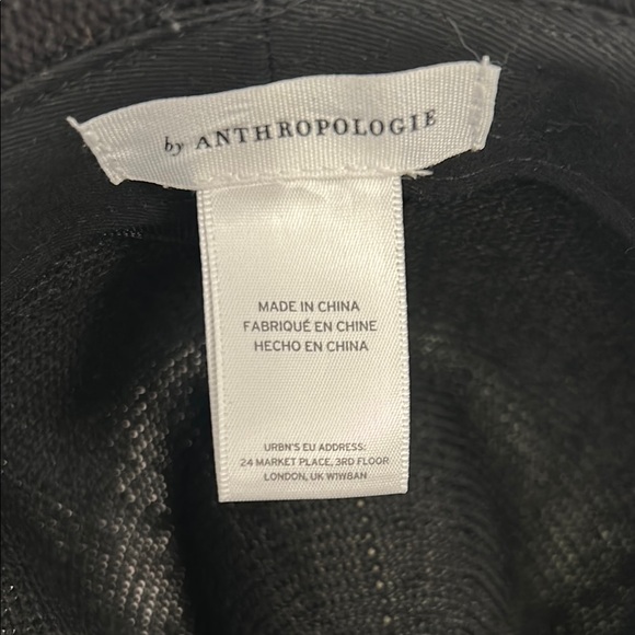 Anthropologie Black Wide-Brim Fedora Hat - Picture 2 of 6
